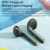 New Wireless Earbuds Bluetooth for Android and iOS Earphones TWS Ear Buds HiFi Stereo with Mic Pro 6 Sport Headset J18 Metallic Design (Navy Blue)