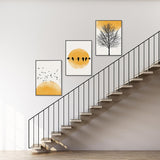 New EbonCanvas Framed Abstract Wall Art 3 Panels, 16 x 24 Inch Canvas Prints Wall Decor for Living Room Bedroom Office