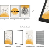 New EbonCanvas Framed Abstract Wall Art 3 Panels, 16 x 24 Inch Canvas Prints Wall Decor for Living Room Bedroom Office