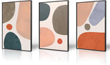 New Retails $72+ EbonCanvas Framed Abstract Wall Art 3 Panels, 16 x 24 Inch Canvas Prints Wall Decor for Living Room Bedroom Office