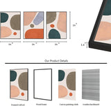 New Retails $72+ EbonCanvas Framed Abstract Wall Art 3 Panels, 16 x 24 Inch Canvas Prints Wall Decor for Living Room Bedroom Office