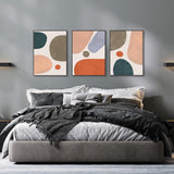 New Retails $72+ EbonCanvas Framed Abstract Wall Art 3 Panels, 16 x 24 Inch Canvas Prints Wall Decor for Living Room Bedroom Office