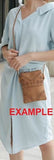 New Ecosse Design Crossbody leather purse in Grey! Rear pocket to hold your Phone! Great Quality!