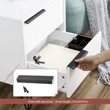 New SET OF 7 Black Hidden Finger Edge Pull Concealed Tab Pulls 6 inch long (5" center) Retails $70+