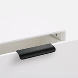 New SET OF 7 Black Hidden Finger Edge Pull Concealed Tab Pulls 6 inch long (5" center) Retails $70+