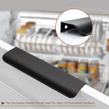New SET OF 7 Black Hidden Finger Edge Pull Concealed Tab Pulls 6 inch long (5" center) Retails $70+