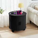NEW Assembled, Retails $320, Wayfair End Table Latitude Run, Black! This End table is equipped with 2 AC Outlets,2 USB Ports and 4.9-foot Power Cord