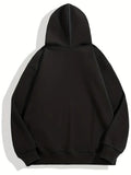 NEW Cozy & Stylish Women's Hoodie with Kangaroo Pocket - Casual Long Sleeve Pullover, Solid Color, Polyester Blend, Perfect for Fall/Winter - Black, Size XL