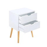NEW Assembled SET OF 2 End Side Table/Nightstands with Storage Drawers - Solid wood legs - Retails for $260 for set of 2
