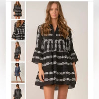 New Grecian Cover-Up Dress Oversized Sz S, Black Retails $56+