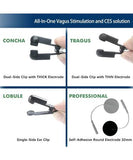 New Retails $90+ Ear Clip Electrodes for CES Sleep TVNS Vagus Nerve Stimulation for Stimulator Black