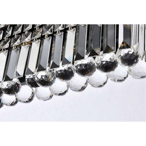 New Retails $357+ Elegant Lighting Metal and Crystal 30 inch 7 Light Maxime Wall Vanity Light Sconce, easy to install