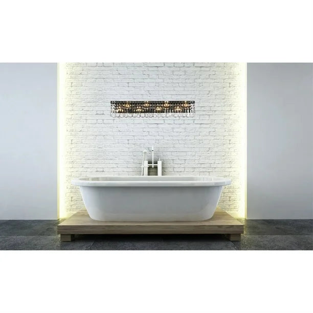 New Retails $357+ Elegant Lighting V2032W30BK-RC 30 in. Maxime Wall Sconc