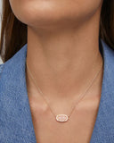 New Retails $105+ Kendra Scott Elisa Gold Pendant Necklace in Rose Quartz, genuine and undyed stone inspires love, healing, and nurturing