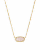 New Retails $105+ Kendra Scott Elisa Gold Pendant Necklace in Rose Quartz, genuine and undyed stone inspires love, healing, and nurturing
