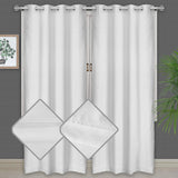 NEW Elle 100% Blackout Grommet Curtains, 2 Panels - White - 50"x120" - Retails for $196+!