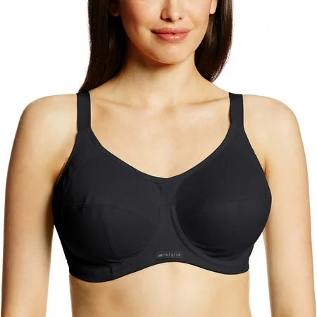 New with tags! Elomi ENERGISE HIGH IMPACT UNDERWIRE SPORTS BRA, Black, Sz 36DD! Retails $87+