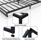 New in box! Retails $160+ EMODA 7 Inch Queen Bed Frame No Box Spring Needed Heavy Duty Metal Platform BedFrame Queen Size with Steel Slats, Easy Assembly, Black