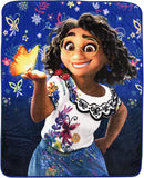 New EXPRESSIONS Disney Encanto Fleece Blanket, All Season Super Soft Cozy Flannel Blanket, Gift Idea for Kids of All Ages, 50" x 60"