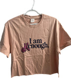 NEW Pink I Am Kenough T-Shirt Women Crop Top Girls O-Neck Short Sleeves Sz XL, actual colour shown in pics