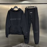 New Men's FOG Essential DUPE Oversized Tracksuit, Ours is Navy with Black heatset print writing hoodie & Sweat pant Fits XL/1X