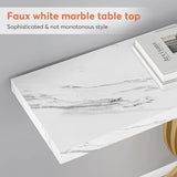 New in box! Wayfair Everly Quinn 39.37'' Console Table in Faux Marble & Gold Finish!
