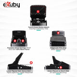 New eXuby Large Powerful Rat Traps (4 Pack) - Kills Instantly with Powerful Steel Spring - Setup in Seconds - Wash & Reuse Over & Over - Hands Free Disposal - Rat Control Without Harmful Poisons or Chemials
