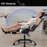 NEW Retails $365+ Assembled BestOffice Racing Gaming Chair, Black & White