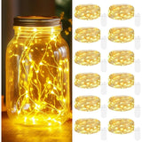 NEW 12 Pack Fairy Lights Battery Powered (included), 7 FT/20 LED Mason Jar Fairy Lights, Mini Lights String Lights, Waterproof Twinkle Lights for Indoor Party Christmas DIY Bedroom Garden Decor, Warm White