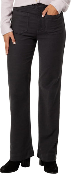 New Women's Faherty Stretch Terry Patch Pocket Pants Black Sz L