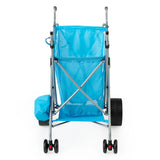 NEW Retails $130+, Seina Steel Framed Collapsible Versatile Multi-use Garden Cart or Beach Sand Cruiser, 2 built-in cup holders and an umbrella holder, Blue