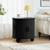 NEW Assembled, Retails $320, Wayfair End Table Latitude Run, Black! This End table is equipped with 2 AC Outlets,2 USB Ports and 4.9-foot Power Cord