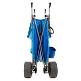 NEW Retails $130+, Seina Steel Framed Collapsible Versatile Multi-use Garden Cart or Beach Sand Cruiser, 2 built-in cup holders and an umbrella holder, Blue