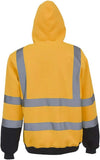 New FengGa High Visibility Sweatshirts for Men Pullover Fashion Safety Work Reflective Hoodie, Yellow Sz L