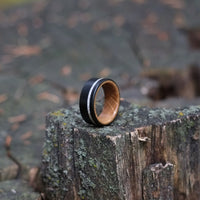 NEW Retails $305, The Misty Tungsten+Whiskey Barrel+Antler Ring, Includes Certificate of Craftmanship, Sz 10