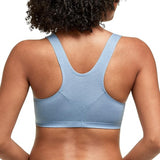 NEW Hanes Cooling Comfort Women's Bralette Pack, X-Temp, ComfortFlex Fit, Light Blue, Sz XL