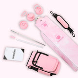 New Retails $47+ FAHRMOSIS 40 Oz Insulated Stainless Steel Water Bottle With Straw and Carrying Case - PINK