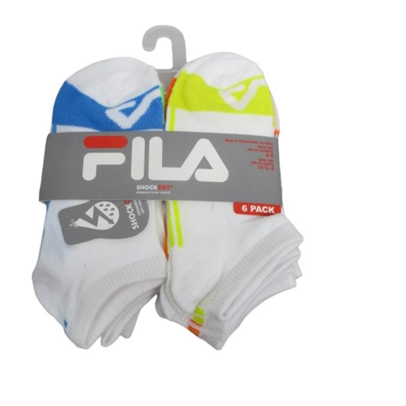 New FILA 6PK SOCKS KIDS' 6-8 Shoe Size 10.5-4! Retails $18+