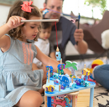 NEW Retails $45, Wooden Activity Cube Multifunctional Baby Activity Center Sea World Fishing Game | Montessori Toys | Threading Game | Bead Maze | Beads Counting | Number Recognition| Good Gift Choice