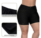 NEW Retails $50, Charmo Womens Plus Size Swim Shorts High Waisted Swimsuit Shorts Boyleg Swim Bottoms, Sz 3XL
