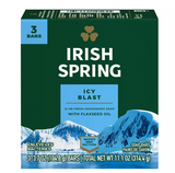 New Packaging Distressed, Irish Spring Icy Blast Deodorant Bar Soap for Men, 3ct