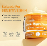 NEW Sealed SPODARE Day/Night Cream Set, Anti-Wrinkle Hydrating Day Gel with Vitamin C, Firming Renewal Night Cream with Vitamin A, 2-in-1 Anti-Aging Duo for All Skin Types, 2 * 1.7 Fl Oz, BB: 08/28