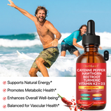 NEW Sealed OneBtanicl Vegan Cayenne Pepper Liquid Drops Metabolism Support Natural Organic Cayenne Pepper Extract Supplements Mix Drops, BB: 06/27