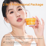 NEW Sealed SPODARE Day/Night Cream Set, Anti-Wrinkle Hydrating Day Gel with Vitamin C, Firming Renewal Night Cream with Vitamin A, 2-in-1 Anti-Aging Duo for All Skin Types, 2 * 1.7 Fl Oz, BB: 08/28