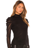 NEW Retails $298, Remy Top Diane von Furstenberg, Black, Sz XL
