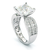 NEW Retails $85, Jzora Stunning Handmade Classic Princess Sterling Silver Simple Style Egagement Ring, Sz 5