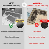 NEW Two-Piece Set of Absorbent Mats, Diatomite Floor Mat, Non-Slip Kitchen Mat, Washable, Suitable for Indoor Use in Kitchens and Bathroom Entrances