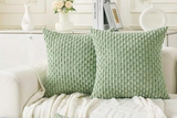 NEW Retails $74, Set Of 2 Sage Green Decorative Throw Pillow Covers 18x18 Inch Corduroy Pillow Covers For Bed Couch Sofa Living Room Soft Square Cushion Cases