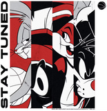 NEW Retails $40, Women's Space Jam: A New Legacy Stay Tuned Panels Red and Black T-Shirt, Sz S