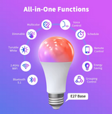NEW RGBCW Color Changing Smart Bulb WIFI Control Dimmable Alexa Smart Led Light E27 E26 Smart Bulb Lamp Alexa google Home